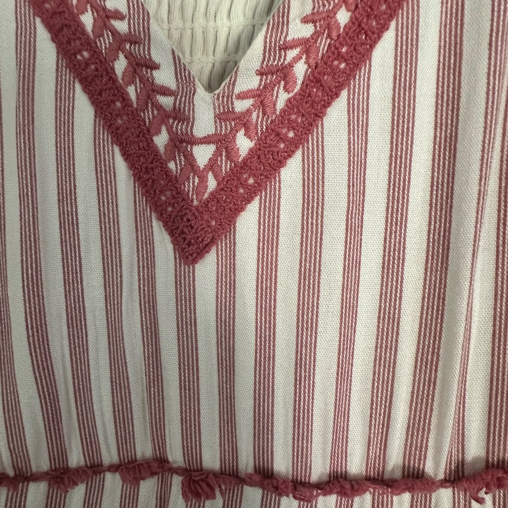 Elegant Pink and White Striped Maxi Dress - Picture 12 of 12